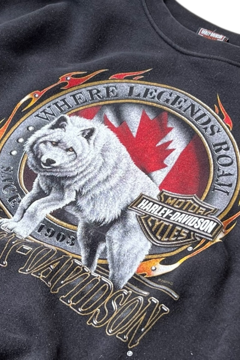 MADE IN CANADA 03'S FIRE FLAME SWEAT / BLACK [SIZE: L USED]