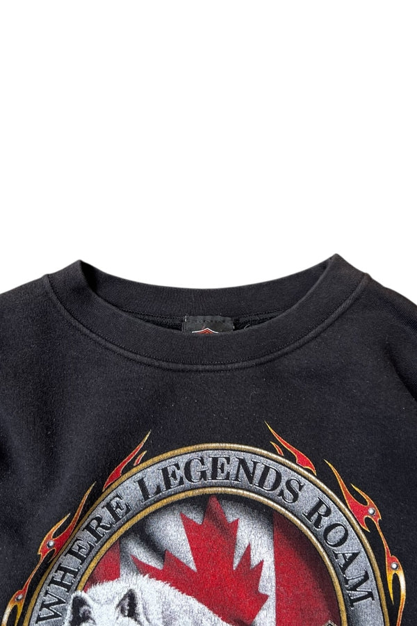 MADE IN CANADA 03'S FIRE FLAME SWEAT / BLACK [SIZE: L USED]