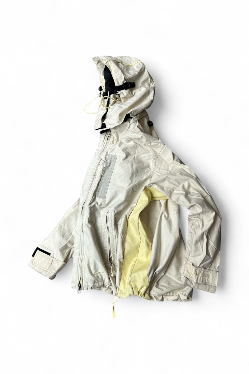 90'S OUTER LAYER 3 NYLON SHELL JACKET / BEIGE [SIZE: M USED]