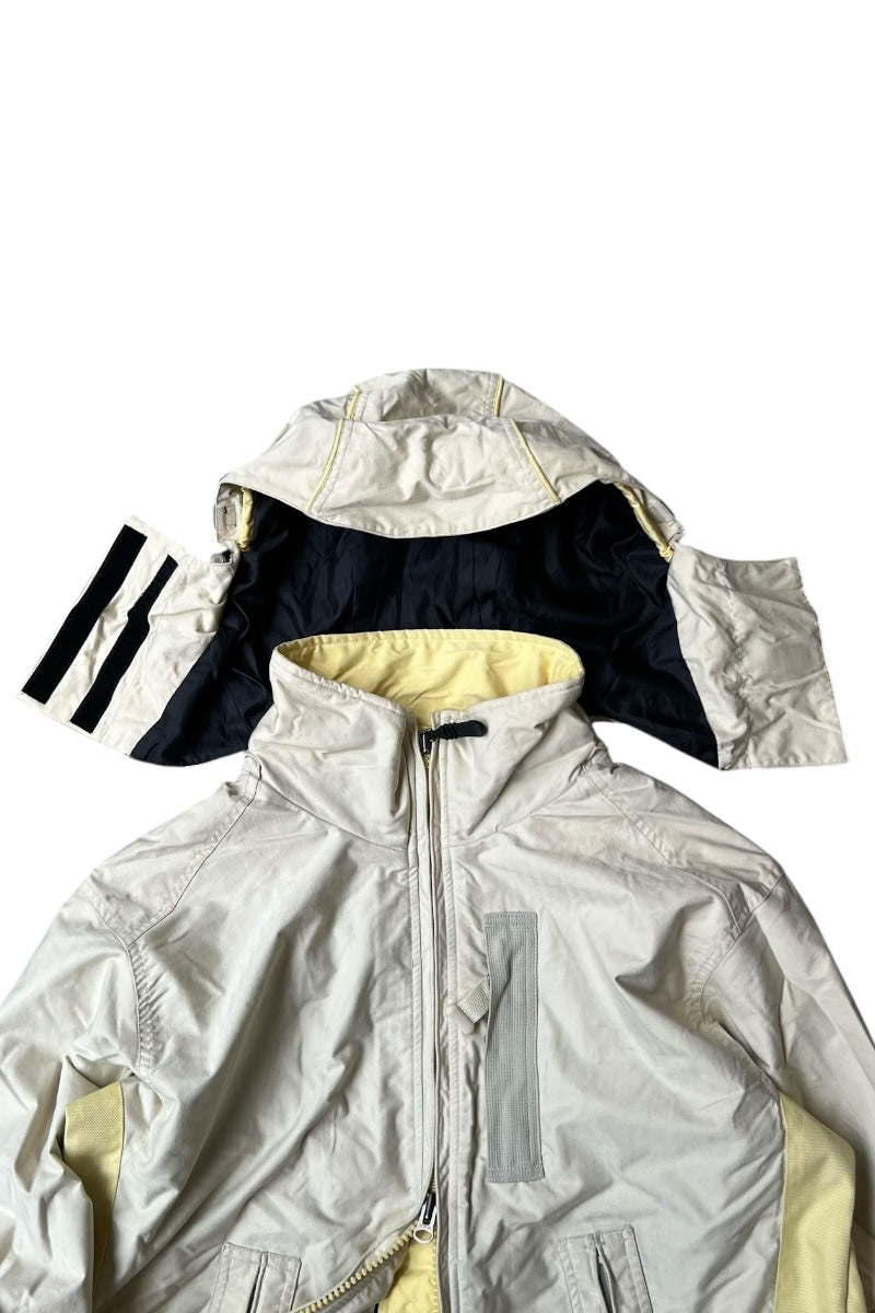90'S OUTER LAYER 3 NYLON SHELL JACKET / BEIGE [SIZE: M USED]