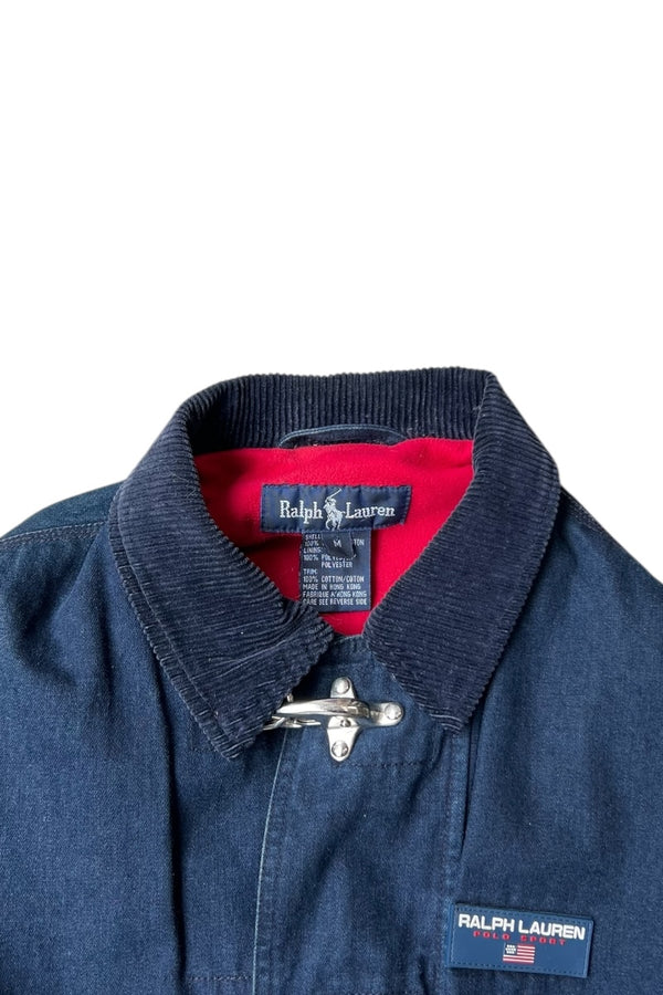 90'S DENIM FIREMAN JACKET / NAVY [SIZE: M USED]