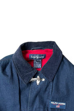 画像をギャラリービューアに読み込む, 90&#39;S DENIM FIREMAN JACKET / NAVY [SIZE: M USED]
