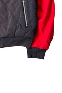 MADE IN TURKEY 17AW FOX BROTHERS BACK PRINT QUILTING JACKET / BLACK [SIZE: L USED]