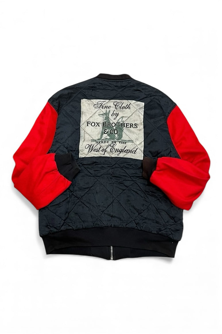 MADE IN TURKEY 17AW FOX BROTHERS BACK PRINT QUILTING JACKET / BLACK [SIZE: L USED]