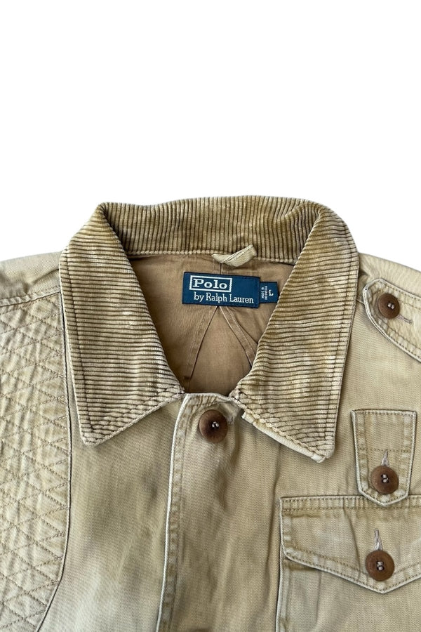 90s HUNTING JACKET / BEIGE [SIZE: L USED]