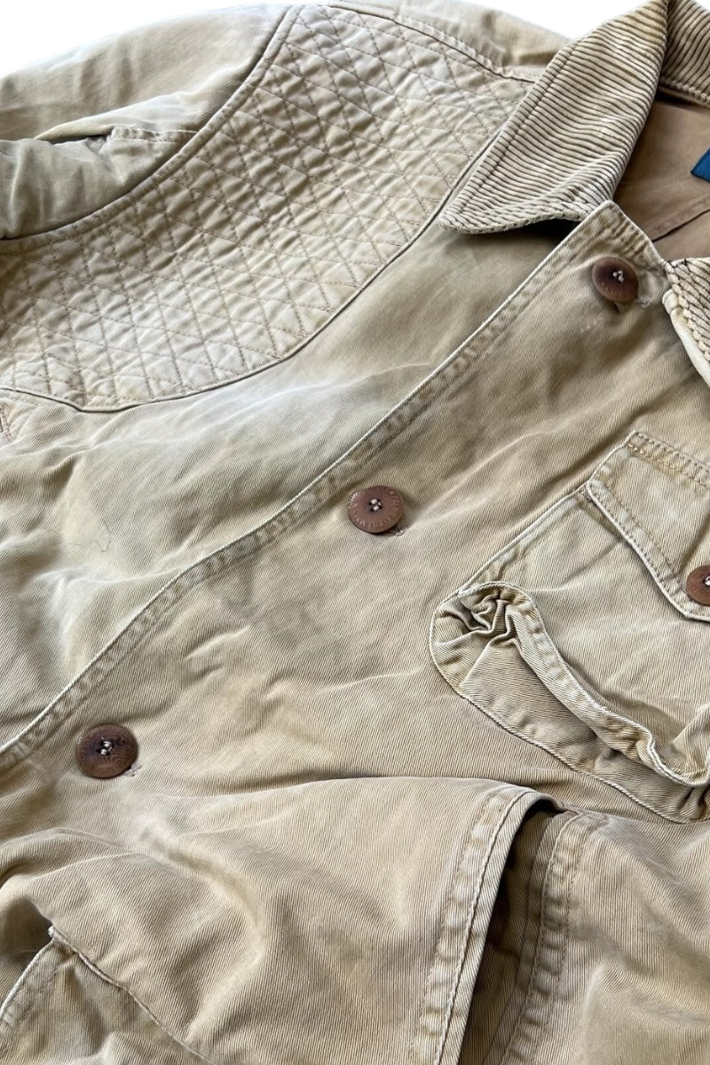 90s HUNTING JACKET / BEIGE [SIZE: L USED]