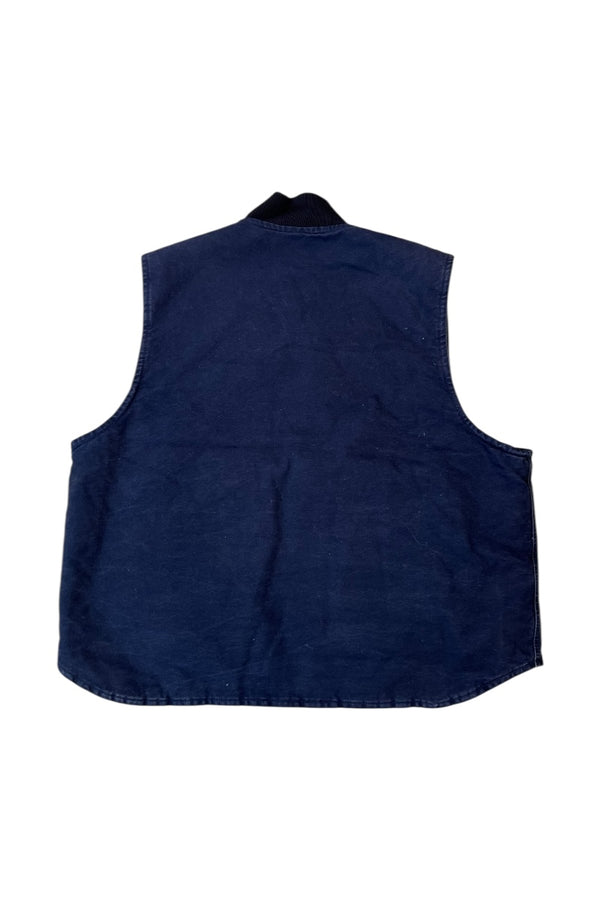 MADE IN USA Y2K 06'S DUCK VEST CUSTOM W/QUILTING LINER / NAVY USA MODEL [SIZE: 2XL USED]