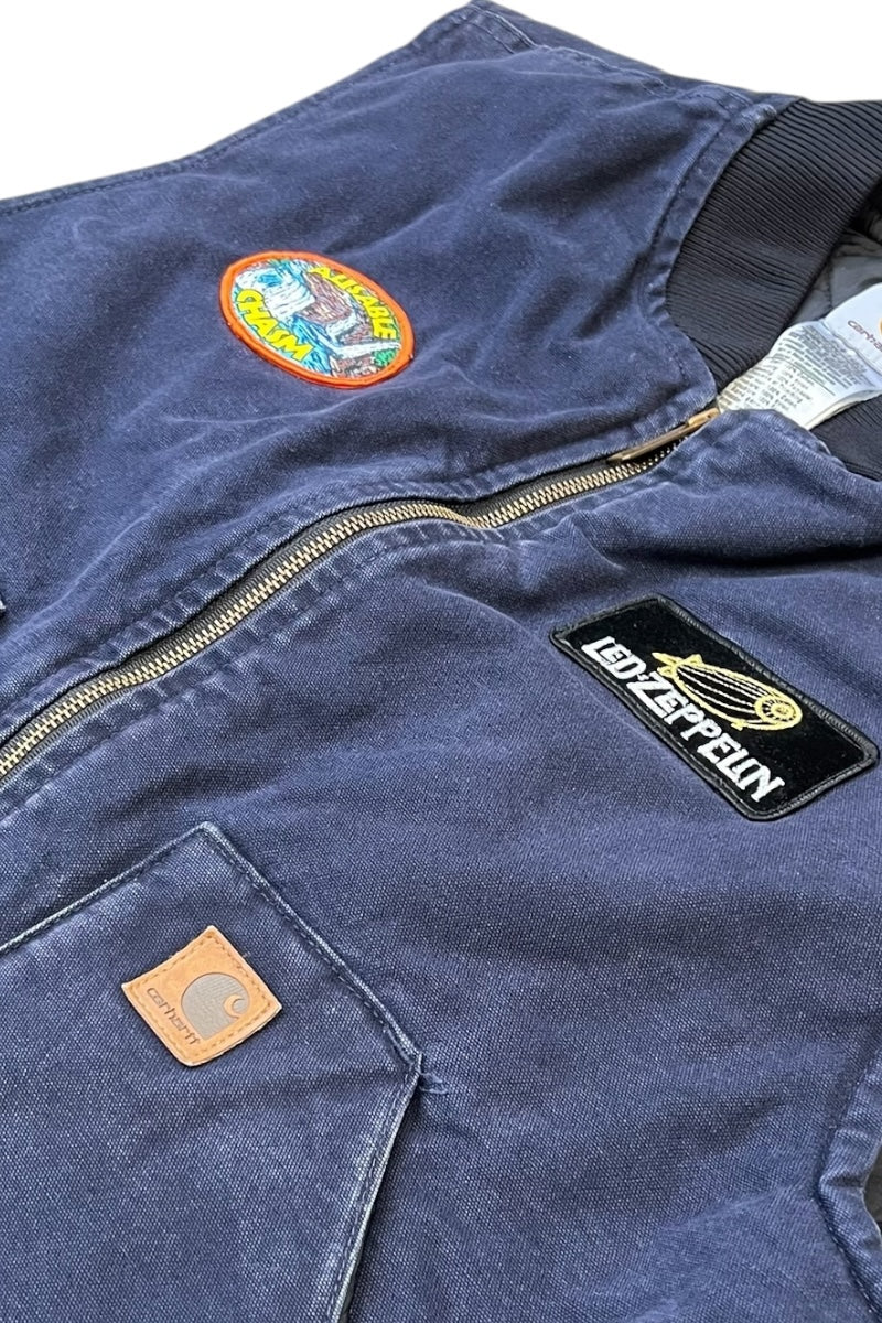MADE IN USA Y2K 06'S DUCK VEST CUSTOM W/QUILTING LINER / NAVY USA MODEL [SIZE: 2XL USED]