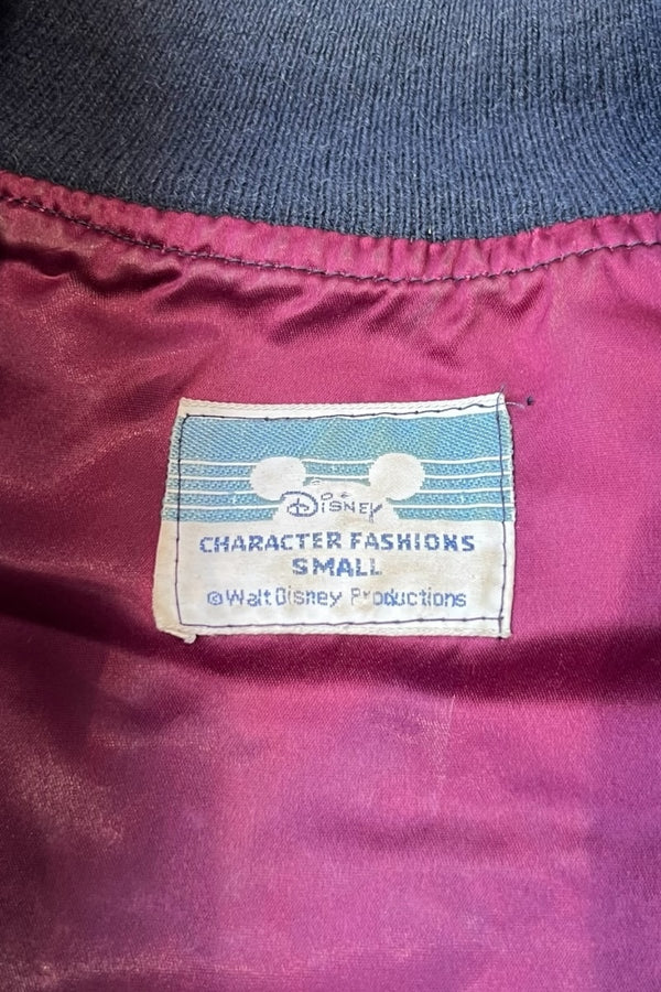 MADE IN USA 80'S MICKEY FANTASIA SATIN JACKET / BURGUNDY [SIZE: S USED]