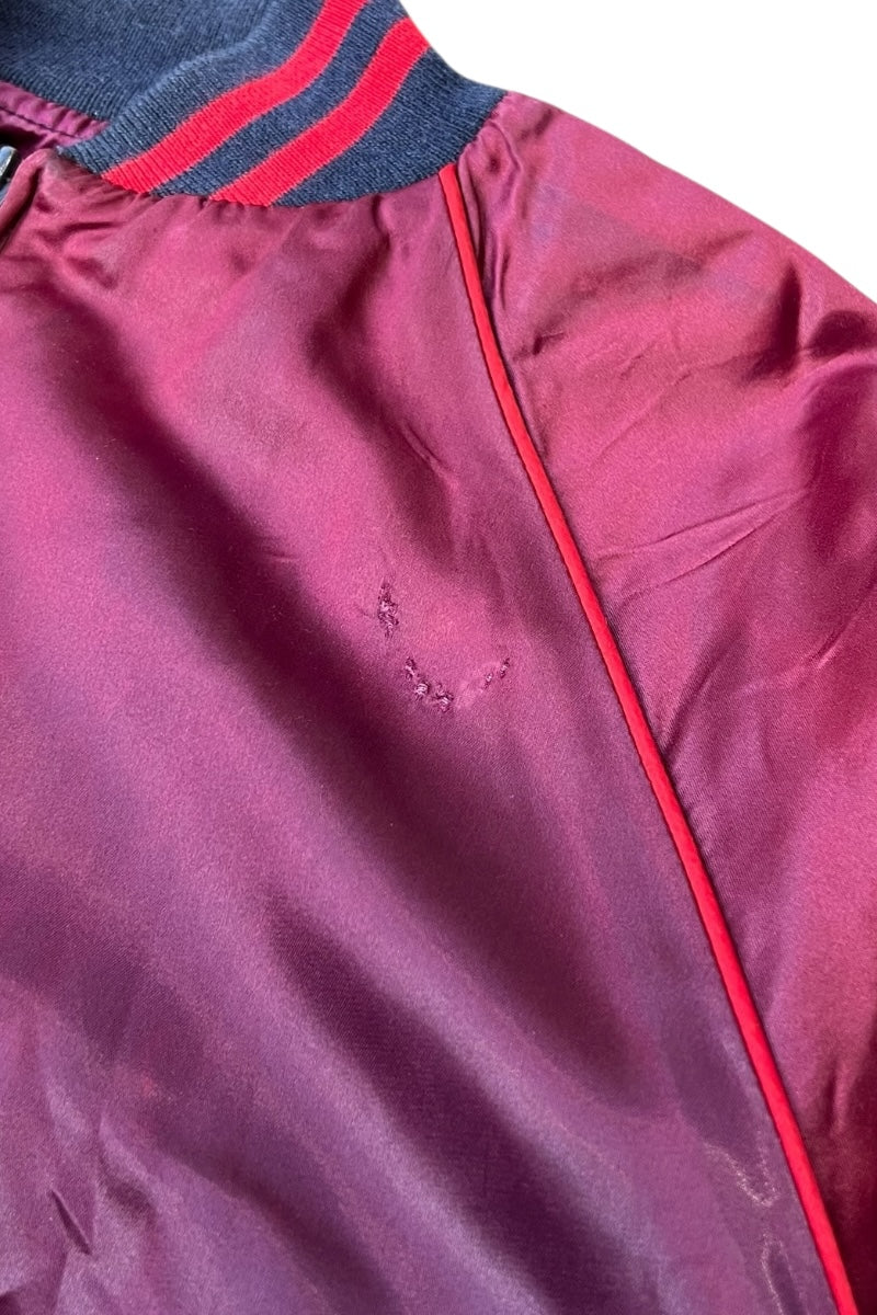 MADE IN USA 80'S MICKEY FANTASIA SATIN JACKET / BURGUNDY [SIZE: S USED]