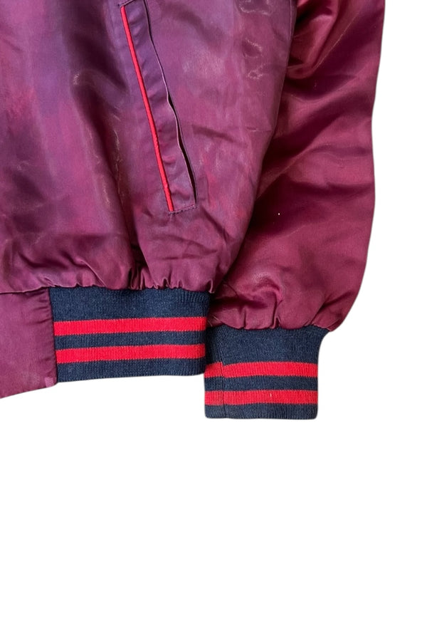 MADE IN USA 80'S MICKEY FANTASIA SATIN JACKET / BURGUNDY [SIZE: S USED]