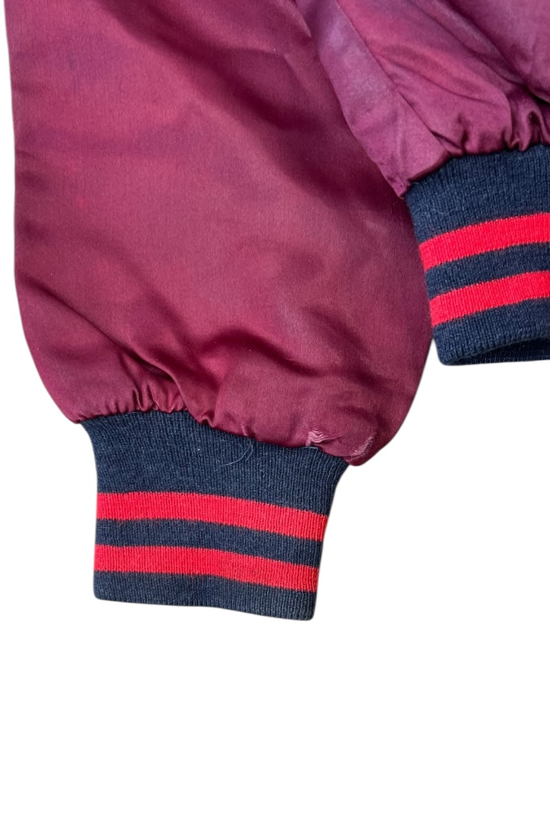 MADE IN USA 80'S MICKEY FANTASIA SATIN JACKET / BURGUNDY [SIZE: S USED]