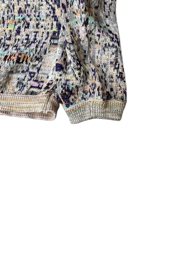 MADE IN ITALY PATTERN KNIT SWEATER / MULTI [SIZE: M USED]