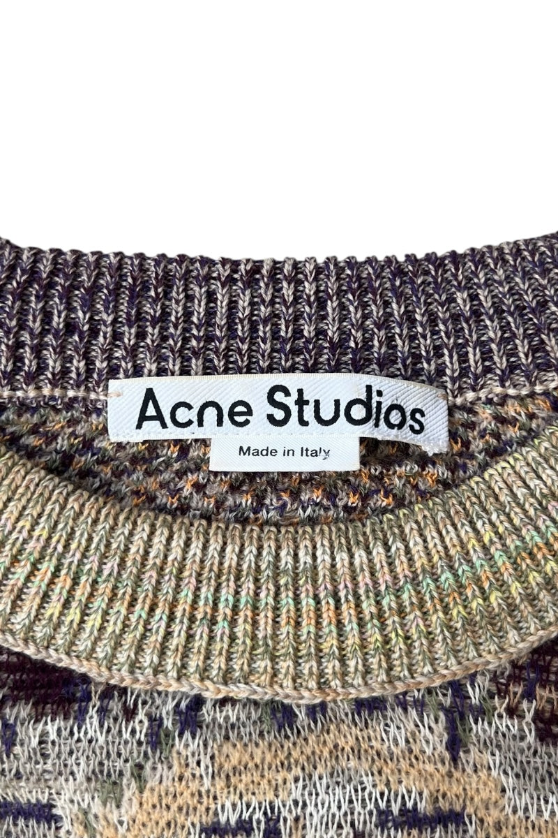 MADE IN ITALY PATTERN KNIT SWEATER / MULTI [SIZE: M USED]