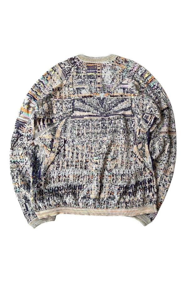 MADE IN ITALY PATTERN KNIT SWEATER / MULTI [SIZE: M USED]