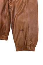 画像をギャラリービューアに読み込む, 90&#39;S LAMB LEATHER ZIP JACKET / BROWN [SIZE: M USED]
