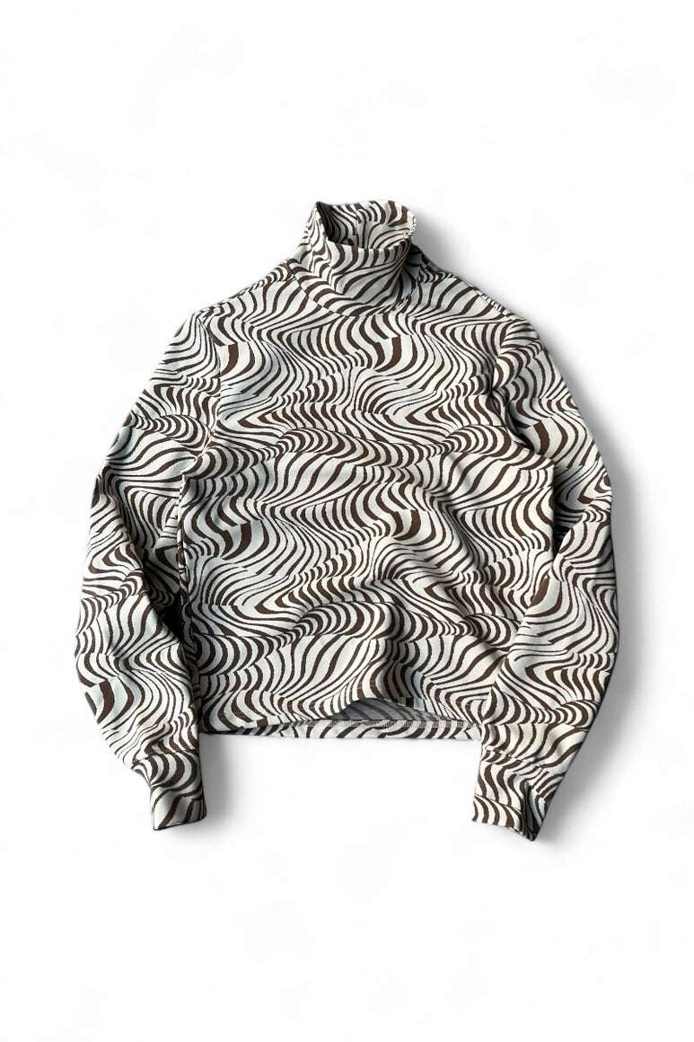 MADE IN PORTUGAL 21AW POP TURTLE NECK OPTIC / STRIPE [SIZE: XS DEADSTOCK/NOS]