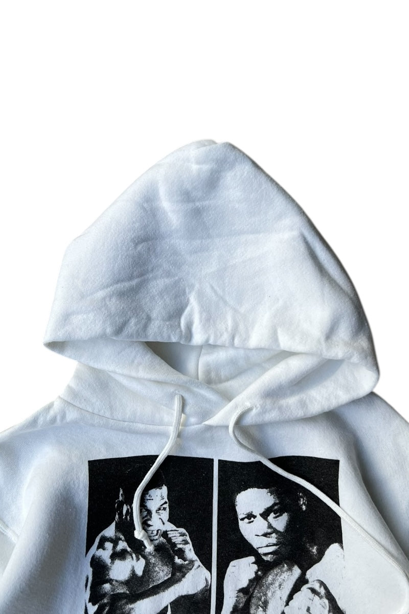 MADE IN USA 87'S TYSON VS BIGGS HOODIE SWEATSHIRT / WHITE [SIZE: M USED]