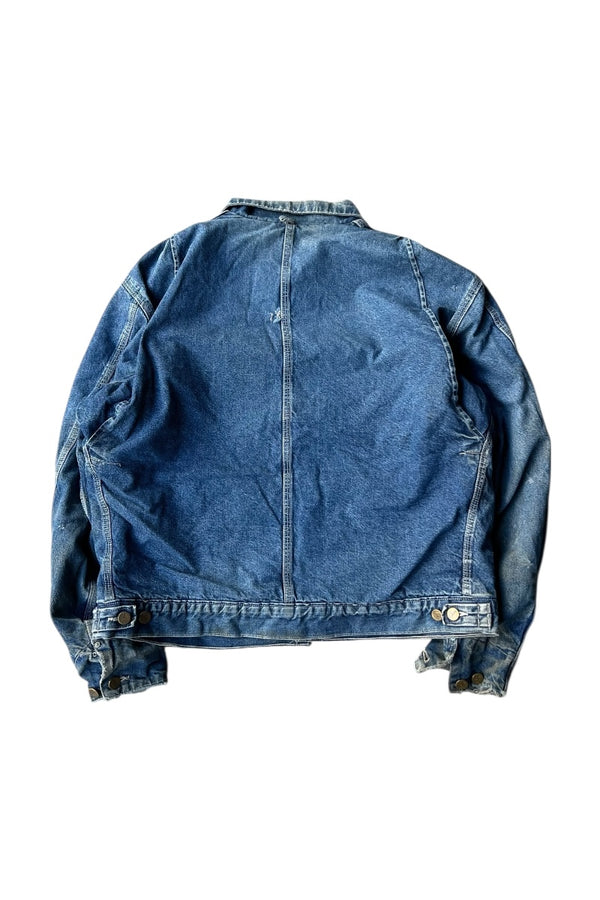 80-90'S DENIM JACKET W/BOA LINER / INDIGO [SIZE: L USED]
