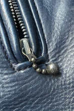 画像をギャラリービューアに読み込む, MADE IN ENGLAND EARLY 70&#39;S LEATHER GT MONZA / NAVY [SIZE: 38 USED]
