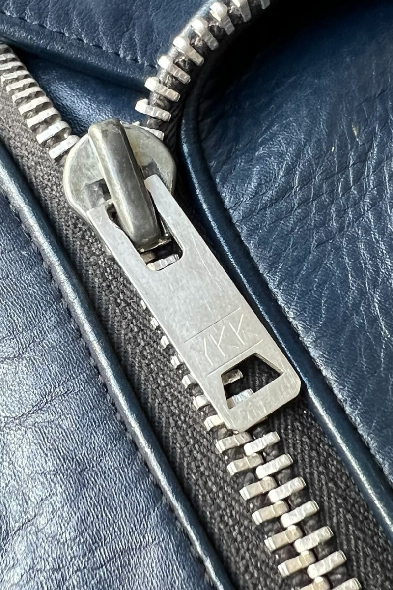 MADE IN ENGLAND EARLY 70'S LEATHER GT MONZA / NAVY [SIZE: 38 USED]