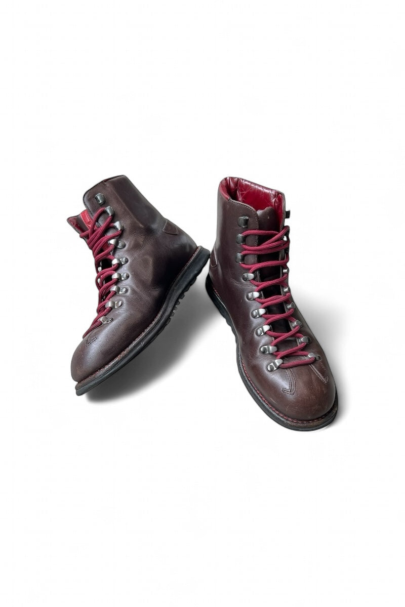 MADE IN ITALY LEATHER HIKING BOOTS / BROWN [SIZE: 39 (approx. 24.5cm) USED]