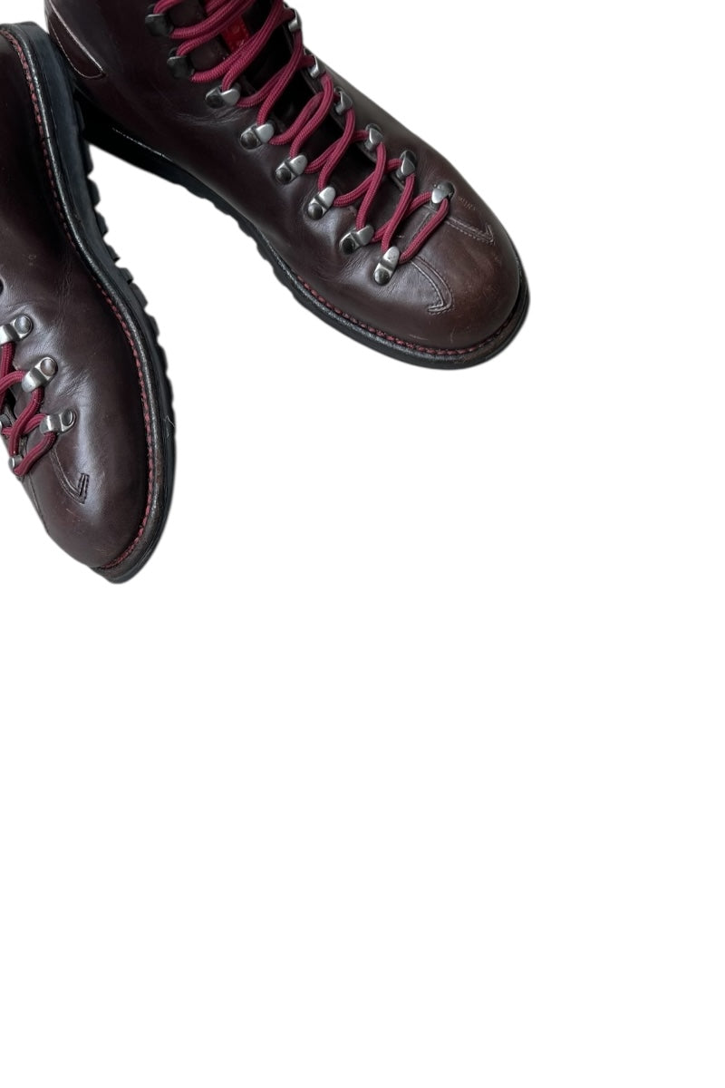 MADE IN ITALY LEATHER HIKING BOOTS / BROWN [SIZE: 39 (approx. 24.5cm) USED]