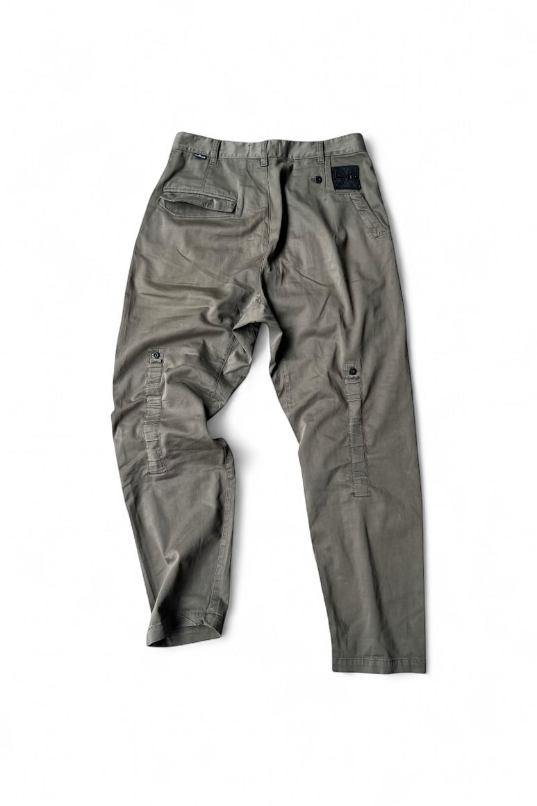 MADE IN ITALY MILITARY PANTS / KHAKI [SIZE: 44 USED]