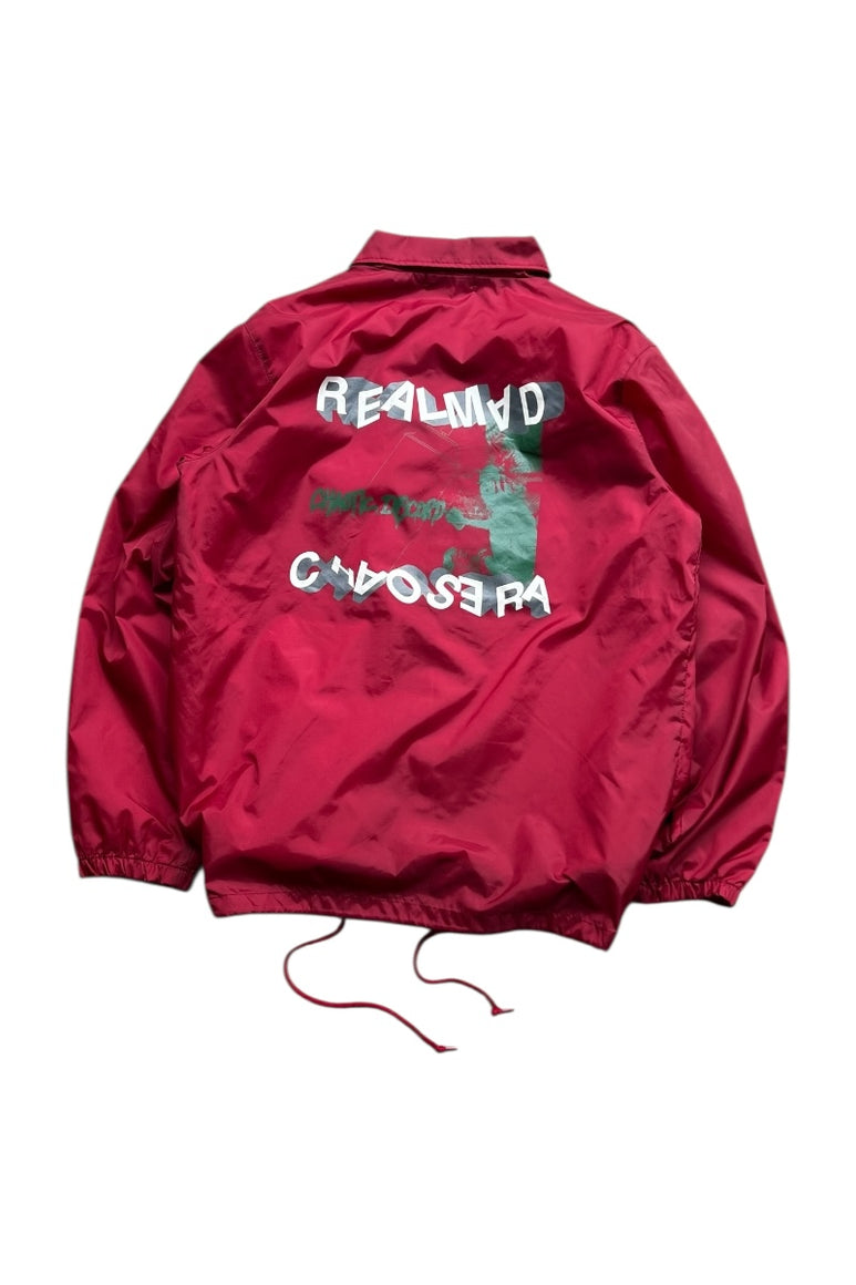 16'S REALMAD CHAOS ERA NYLON COACH JACKET / BURGUNDY [SIZE: L USED]