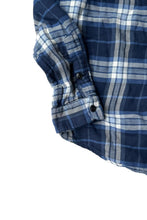 画像をギャラリービューアに読み込む, 90&#39;S L/S FLANNEL CHECK SHIRT W/GINGHAM CHECK LINER / BLUE [SIZE: L USED]
