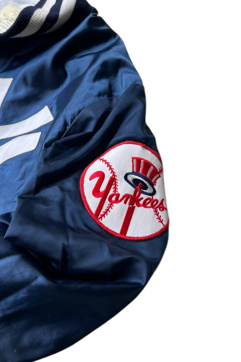 MADE IN USA 80'S NY YANKEES NYLON JACKET / NAVY [SIZE: M USED]