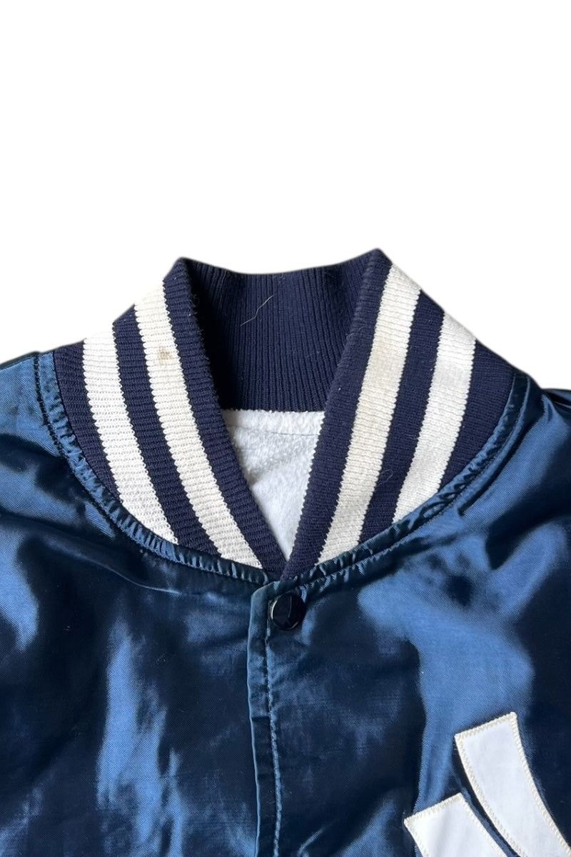 MADE IN USA 80'S NY YANKEES NYLON JACKET / NAVY [SIZE: M USED]