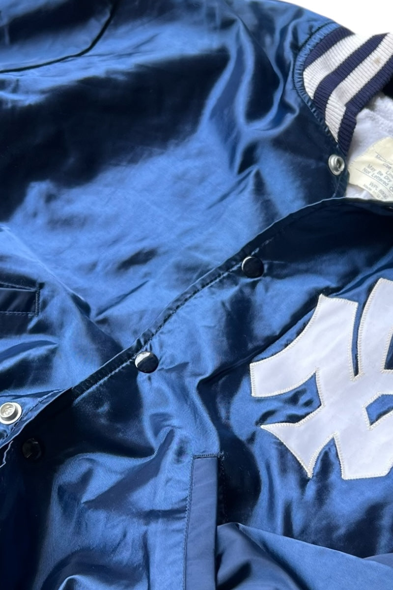 MADE IN USA 80'S NY YANKEES NYLON JACKET / NAVY [SIZE: M USED]