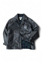 画像をギャラリービューアに読み込む, 80-90&#39;S LEATHER JACKET / BLACK [SIZE: M USED]
