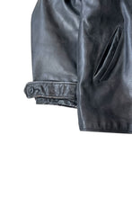 画像をギャラリービューアに読み込む, 80-90&#39;S LEATHER JACKET / BLACK [SIZE: M USED]
