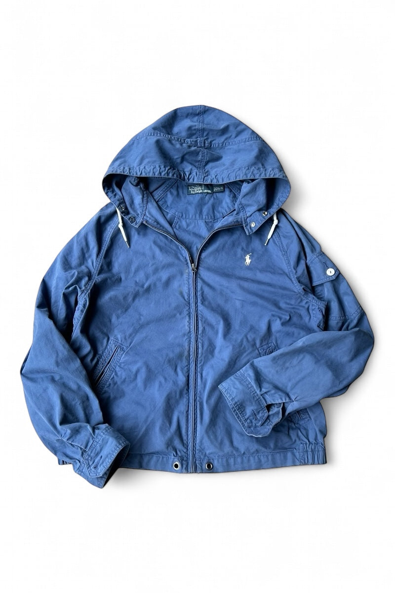 EXCLUSIVE OF DECORATION ZIP UP HOODIE JACKET 90'S REISSUE / LIGHT BLUE [SIZE: L USED]