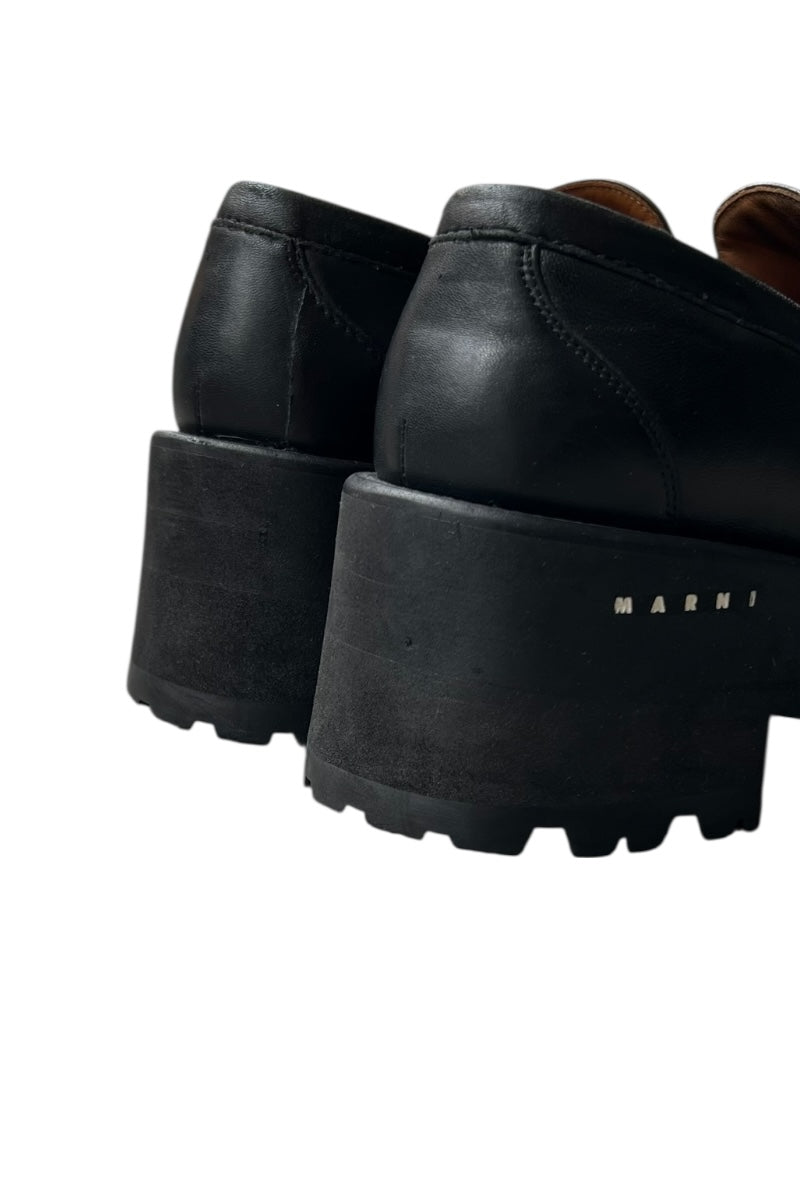MADE IN ITALY LEATHER SHOES / BLACK [SIZE: 40 (equivalent to 26cm) USED]