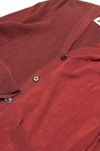 画像をギャラリービューアに読み込む, MADE IN ITALY ASYMMETRY COTTON CARDIGAN / BROWN [SIZE: 44 USED]
