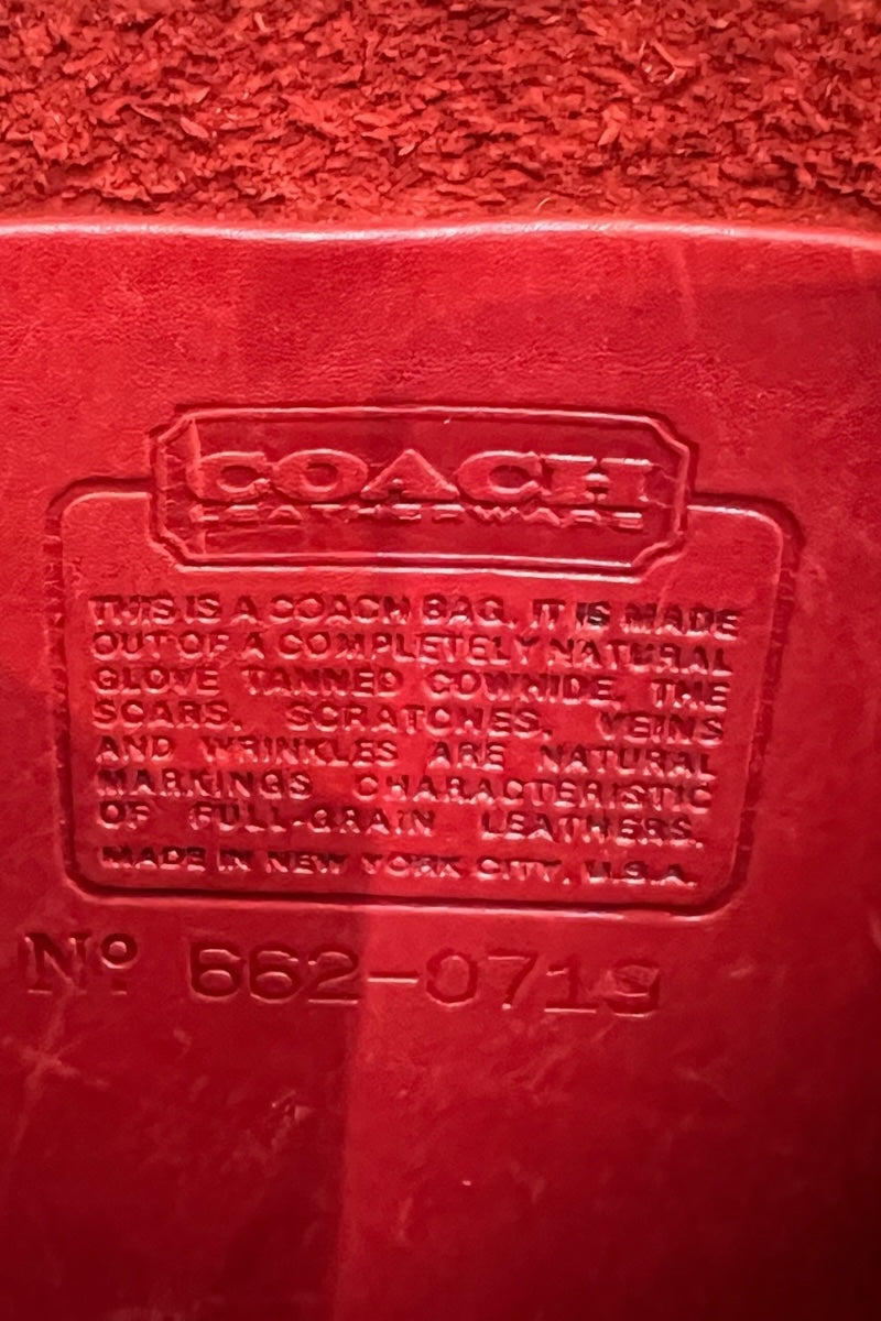 MADE IN USA 70'S LEATHER BAG / RED [SIZE: ONE SIZE USED]