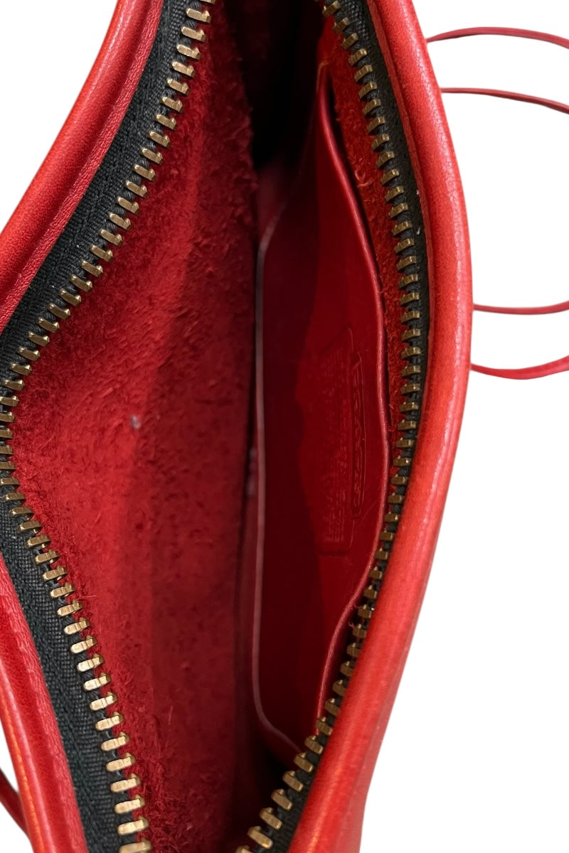 MADE IN USA 70'S LEATHER BAG / RED [SIZE: ONE SIZE USED]