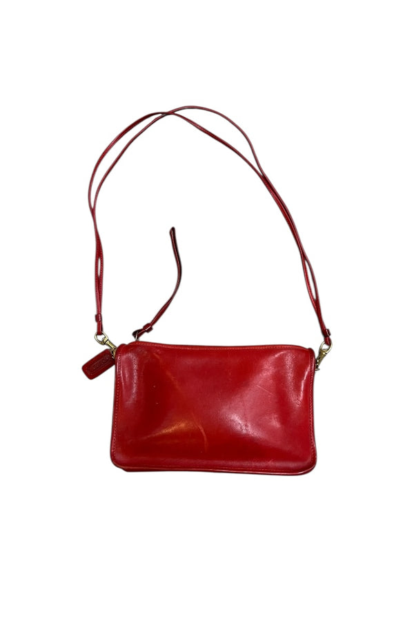 MADE IN USA 70'S LEATHER BAG / RED [SIZE: ONE SIZE USED]