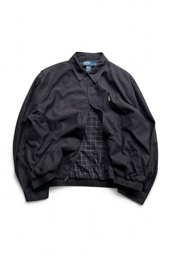 90'S ZIP UP JACKET / BLACK [SIZE: L USED]