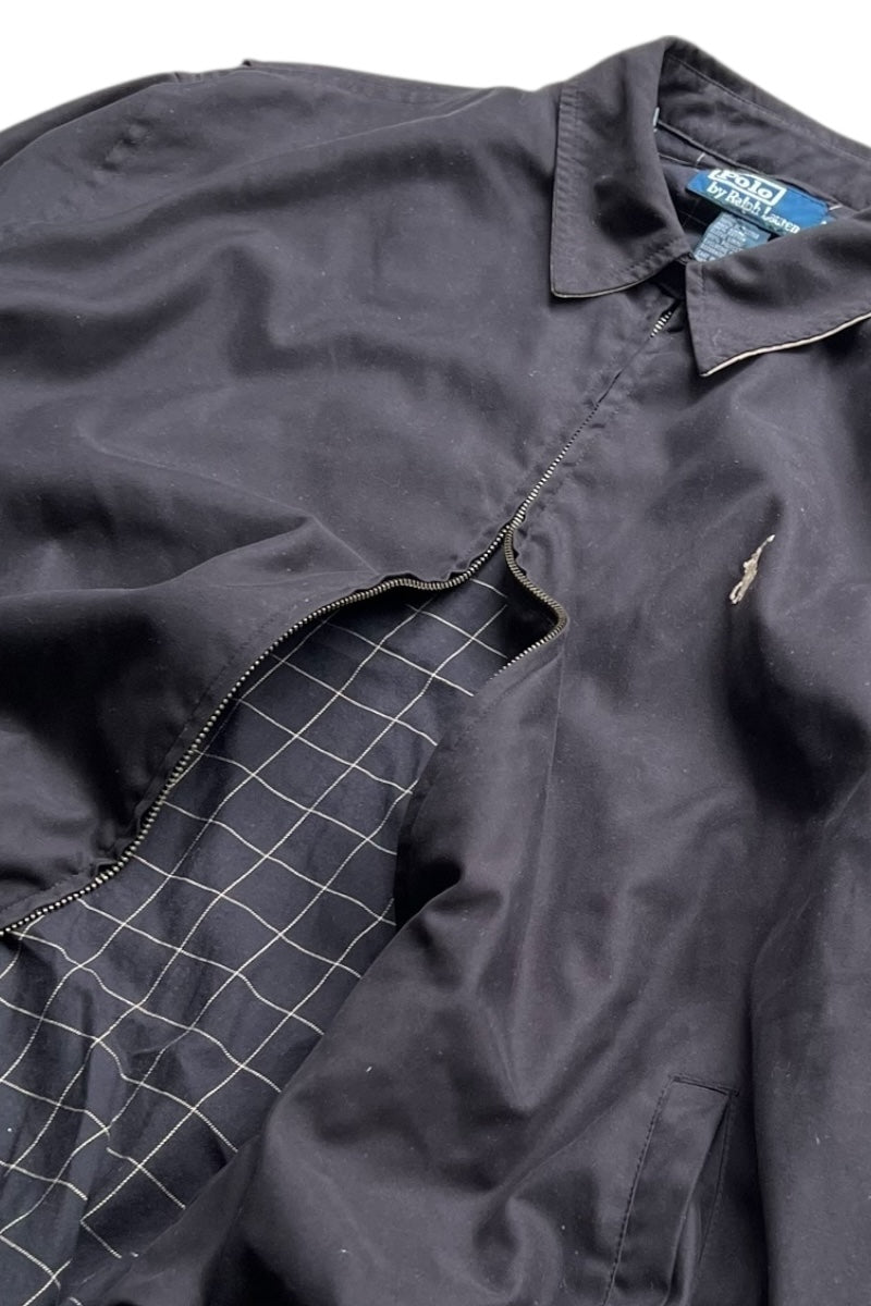 90'S ZIP UP JACKET / BLACK [SIZE: L USED]