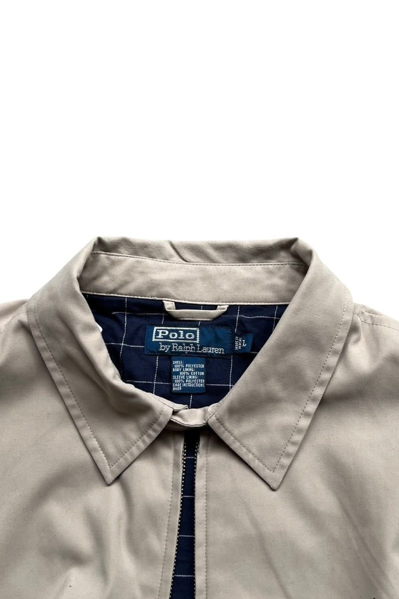 90'S ZIP UP JACKET / BEIGE [SIZE: L USED]