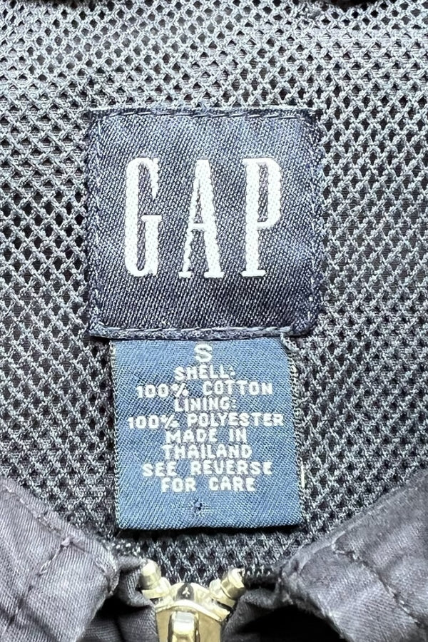 Y2K 00'S ZIP UP NYLON JACKET / NAVY [SIZE: S USED]