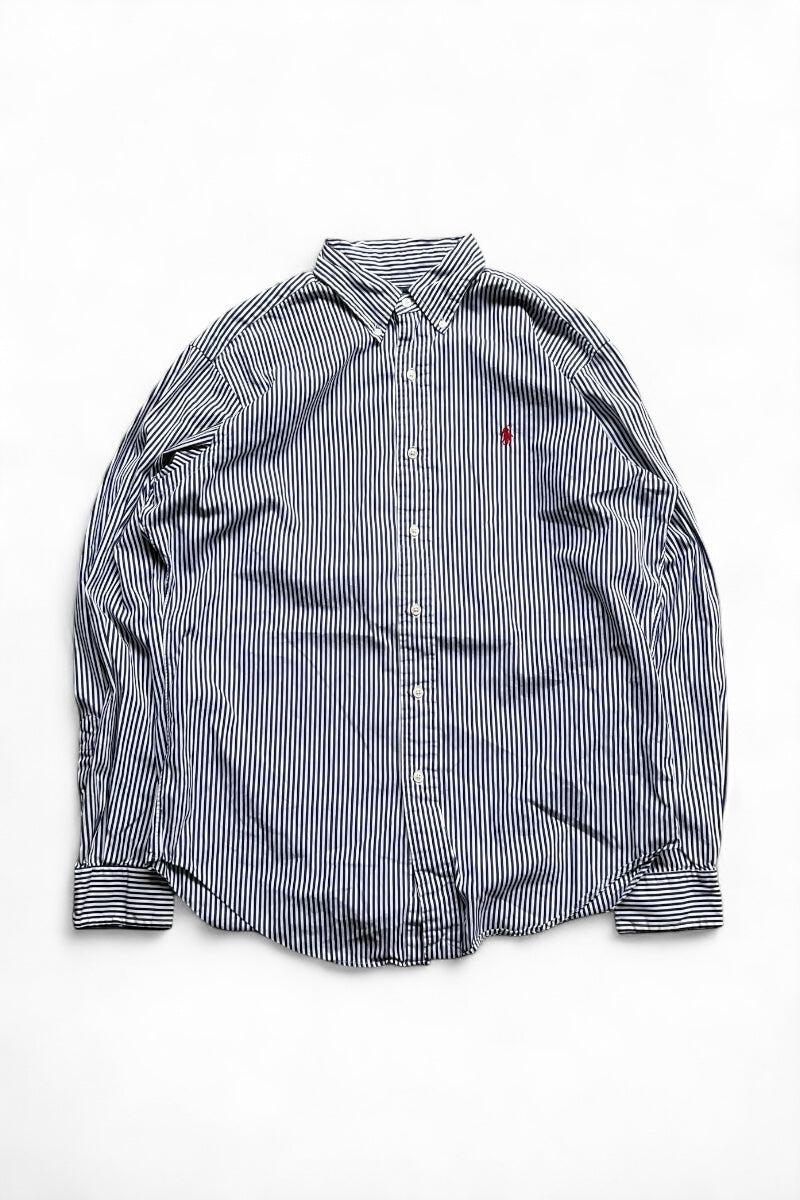 90'S L/S CLASSIC FIT STRIPE SHIRT / STRIPE [SIZE: M USED]
