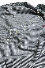 画像をギャラリービューアに読み込む, 90&#39;S L/S CLASSIC FIT STRIPE SHIRT / STRIPE [SIZE: M USED]
