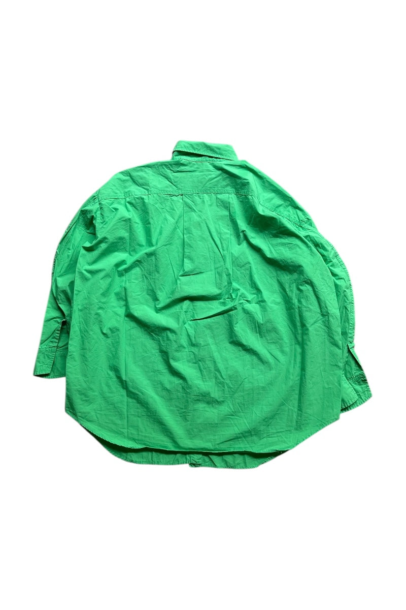 L/S OVERSIZE SHIRT / GREEN [SIZE: M USED]