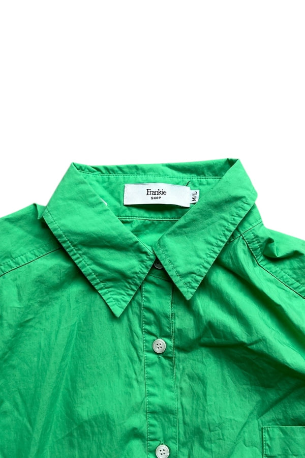 L/S OVERSIZE SHIRT / GREEN [SIZE: M USED]