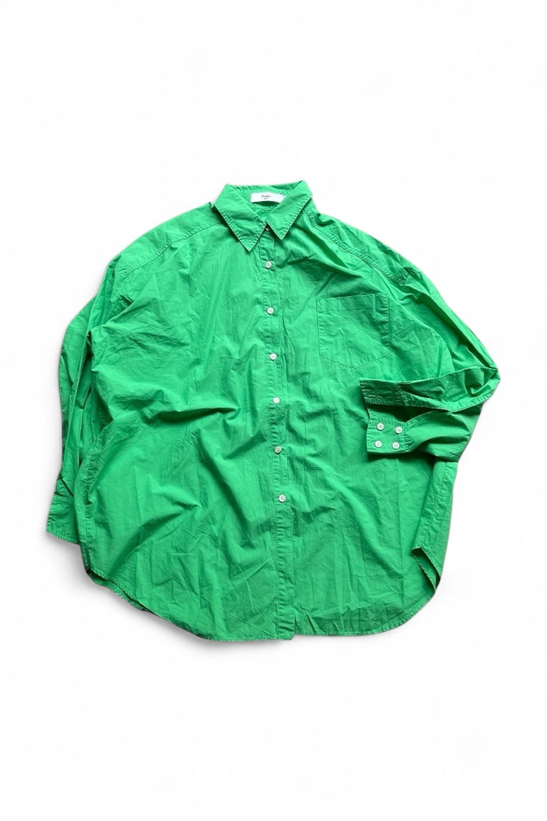 L/S OVERSIZE SHIRT / GREEN [SIZE: M USED]